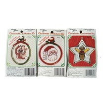 Lot Of 3 The New Berlin Co Counted Cross Stitch Christmas Ornament Kits ... - £11.79 GBP