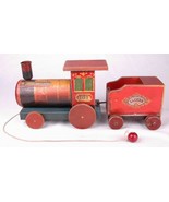 Vintage 161 Looky Chug Chug Locomotive Train Pull Toy-Wood-Replica - $350.35 MXN