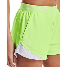 new UNDER ARMOUR womens UA PLAY UP 3.0 Shorts sz XS Gym Running neon gre... - £15.49 GBP
