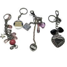 Kathy Van Zeeland Hearts Charms Keychain Clip On Purse Bag Accessories Lot Of 4 - £11.23 GBP