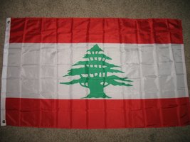 3X5 Lebanon Lebanese Super-Poly Flag 3&#39;X5&#39; House Banner - £6.21 GBP