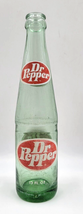 Dr Pepper ACL Green Glass Soda Pop Bottle 10 oz. 1970&#39;s Vintage  - £11.71 GBP