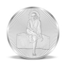 Moments Bis Hallmarked Silver Coin Sai Baba 10 Gm 999 Pure Best Quality Orignal - £46.60 GBP