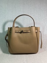 NEW Tory Burch Romy Tiramisu Tan Leather Small Bucket Bag Long Detachabl... - $348.00