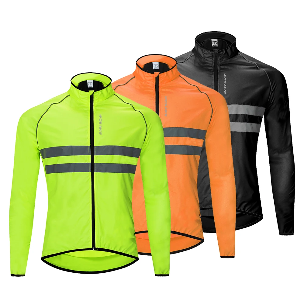 Sporting WOSAWE Ultralight Men&#39;s Cycling Windbreaker Reflective Jacket Windproof - £40.06 GBP