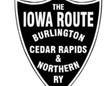 Iowa Route Burlington Railway Railroad Train Sticker Decal R7587 - $1.95+