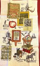 Vintage RETRO Unused Unbleached Linen Tea Towel The Early American Schoo... - $22.95