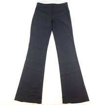 Odds n Evens Sz 1 Womens Gray Pinstripe High Rise Flare Dress Pants USA ... - $34.64