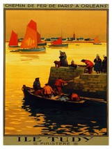 6128.Decoration Ile Tudy Finistre.Travel 18x24 Poster.French Wall Art Decorative - £22.01 GBP