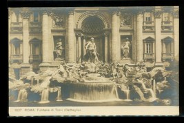 Vintage Postcard RPPC Real Photo Classical Art Rome Italy Statue Trevi Fountain - £7.73 GBP