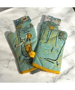 Set Of 2 Blue Q You’re Beautiful Kitchen Oven Mitt 100% Cotton Home Deco... - $34.78 CAD