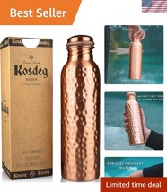Ayurvedic Hammered Copper Water Bottle - 34 Oz for Better Hydration &amp; We... - $1,344.91 MXN