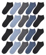 Tipi Toe Kids Boys 20 Pairs Classy Lightweight Novelty Plain Solid Black... - $16.65
