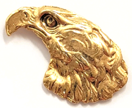 Eagle Head Gold Tone Figural Pin Wildlife Bird Tie Tack Patriotic Animal... - $12.99