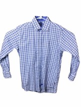 English Laundry Men&#39;s Sz 15.5 34/35 Button-up Shirt Purple Contrast Cuffs - £8.71 GBP