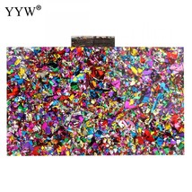 New Wallet Stylish Multi-Color Sequin Evening Bag  Women Bridal Party Prom Bling - £81.95 GBP