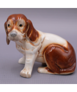 Vintage Bone China Hound Puppy Dog Red White 4x4 - £17.91 GBP