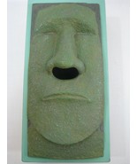 Easter Island TIKI Head Facial Tissue Box Cover Holder Dispenser Green Face - $24.18