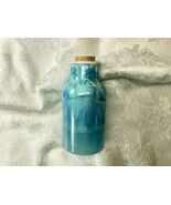 Resin Bottle With Real Cork Fully Useable Turquoise Blue Marbled Handmad... - $21.05 CAD