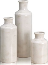 Cucumi 3Pcs White Ceramic Vase Set, Vases Home Decor Modern, Coffee Table - £26.89 GBP