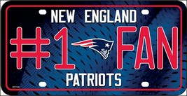 New England Patriots #1 Fan Metal Embossed License Plate - $14.84