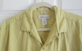 IL MIGLIORE Men&#39;s Short Sleeve Button Silk Shirt (M) Yellow CME-SEA Pock... - £11.68 GBP
