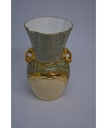 Royal Tara Hand painted Bridie McHugh Bone China Green Marble Urn Vase I... - £48.17 GBP