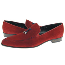Red Color Pointed Apron Toe Suede Leather Tassel Loafer Slip Ons Men Shoes - £119.89 GBP+