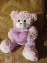 Fiesta You&#39;re Special Teddy Bear Plush 12&quot; Purple Heart 2006 Stuffed Animal Toy - £15.45 GBP