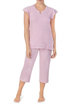 Company Ellen Tracy Pajamas Set,  2 Piece Set Short Sleeve Notch Neck Pajamas - £19.95 GBP