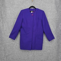 VTG Chad Stevens Coat Womans Size 10 Purple Long Formal Button Front Lon... - $19.75