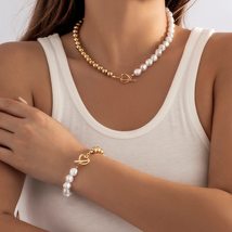 Elegant Handmade Plastic Beads  Chain Necklace Bracelet Wedding Aesthetic Heart  - £17.80 GBP