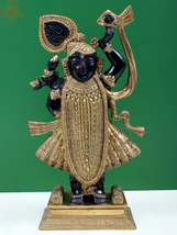 18&quot; Brass Shri Krishna as Shrinath Ji | Handmade | Shri Krishna Statue | - £508.25 GBP