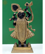 18&quot; Brass Shri Krishna as Shrinath Ji | Handmade | Shri Krishna Statue | - £518.78 GBP