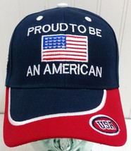 USA Embroidered Baseball Hat Proud to be American Ball Cap Flag Patrioti... - $18.86