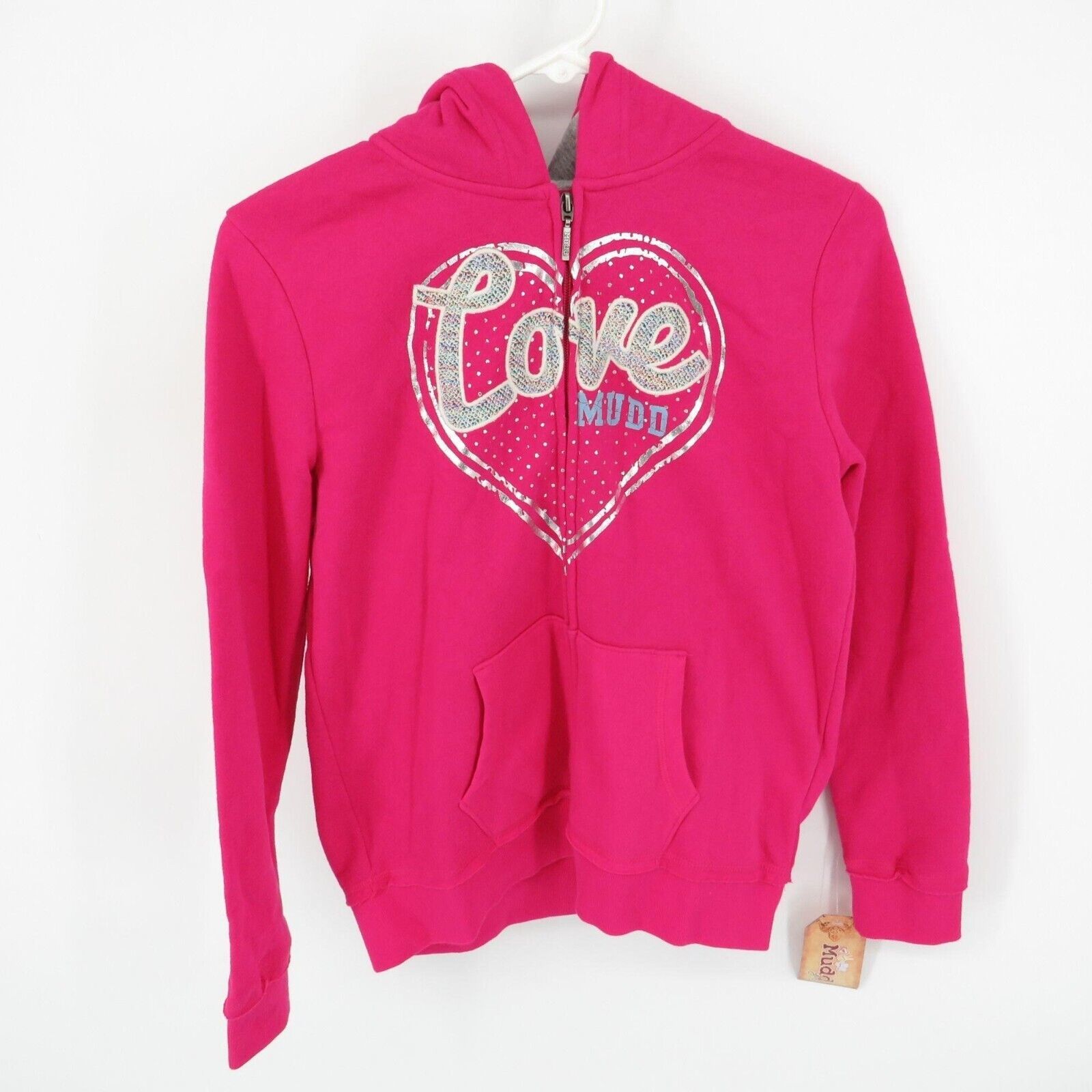 Primary image for Mudd Girls Pink Zip Up Hoodie Size 14 1/2  NWT $40