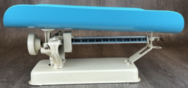 Vintage Detecto Baby Scale Beam Nursery Home Decor - 1950s Aqua Blue Display - £49.94 GBP