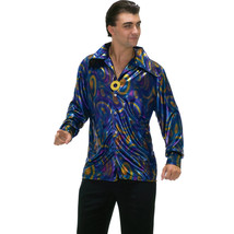 Forum Novelties Mens 70S Disco Dynamite Dude Costume Shirt, Purple/Gold/Blue, St - £77.57 GBP