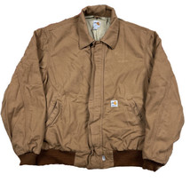 Carhartt FRJ020 Flame Resistant Jacket Size Large Brown FR Full Zip HRC2 - $39.59