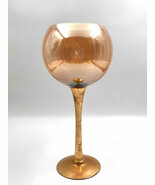 Outstanding Huge Vintage Golden Glass Decorative Goblet, with Gilding, H... - $106.05 CAD