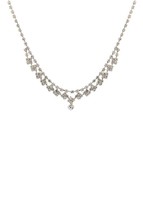 Stylish Rhinestone Design Crystal Necklace Gold - £5.49 GBP+