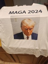 Trump Mugshot White T-shirt - MAGA 2024 USA Seller Same Day Shipping S M L XL - £11.67 GBP