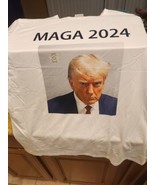 Trump Mugshot White T-shirt - MAGA 2024 USA Seller Same Day Shipping S M... - £11.68 GBP