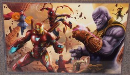 Thanos vs The Avengers Glossy Art Print 11 x 17 In Hard Plastic Sleeve - £19.80 GBP