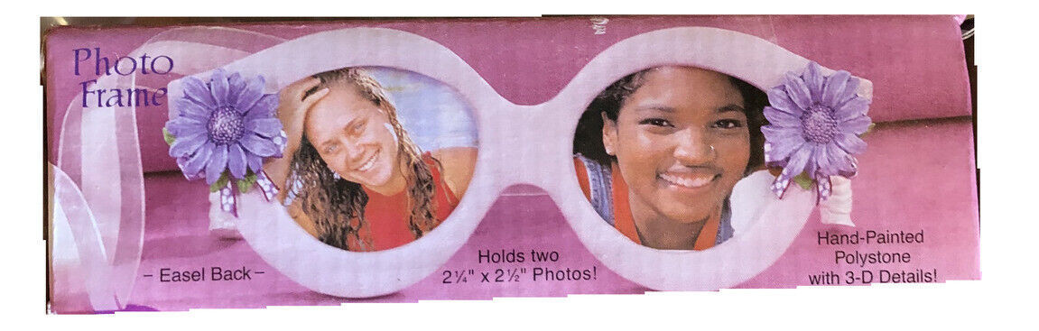 Hand Painted  Photo Frame with Easel Back Hold 2 - 2 1/2" x 2 1/2" Photo - $7.43