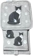 Black and White Cat 3-Piece Kitchen Set - Oven Mitt, Pot Holder &amp; Towel Set - $23.75