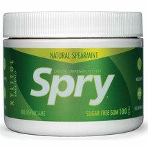 Spry Fresh Natural Spearmint Xylitol Gum 100 Count (Pack of 1) - £9.91 GBP