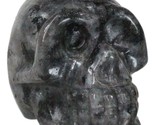 Metaphysical Healing Crystal Black Labradorite Gemstone Mini Skull Figurine - $24.99