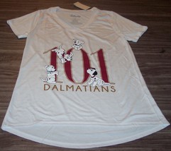 Women&#39;s Teen Walt Disney 101 Dalmatians Dogs T-shirt Xs White New w/ Tag - $19.80