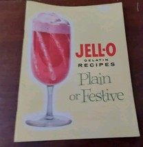 Jello-O Gelatin Recipes Plain Festive 1961 Recipe Cookbook Booklet Gener... - $14.66